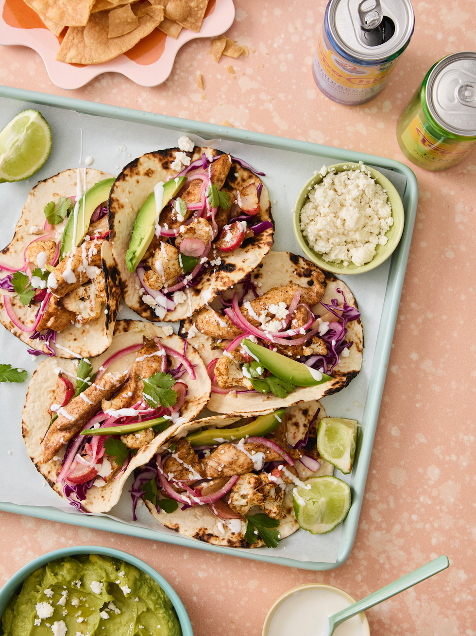 sheet pan chicken tacos