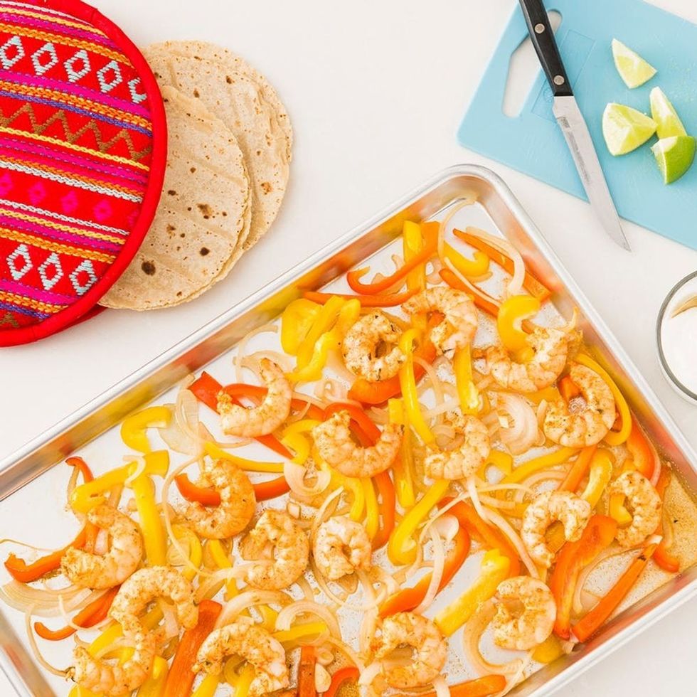 Sheet Pan Shrimp Fajitas