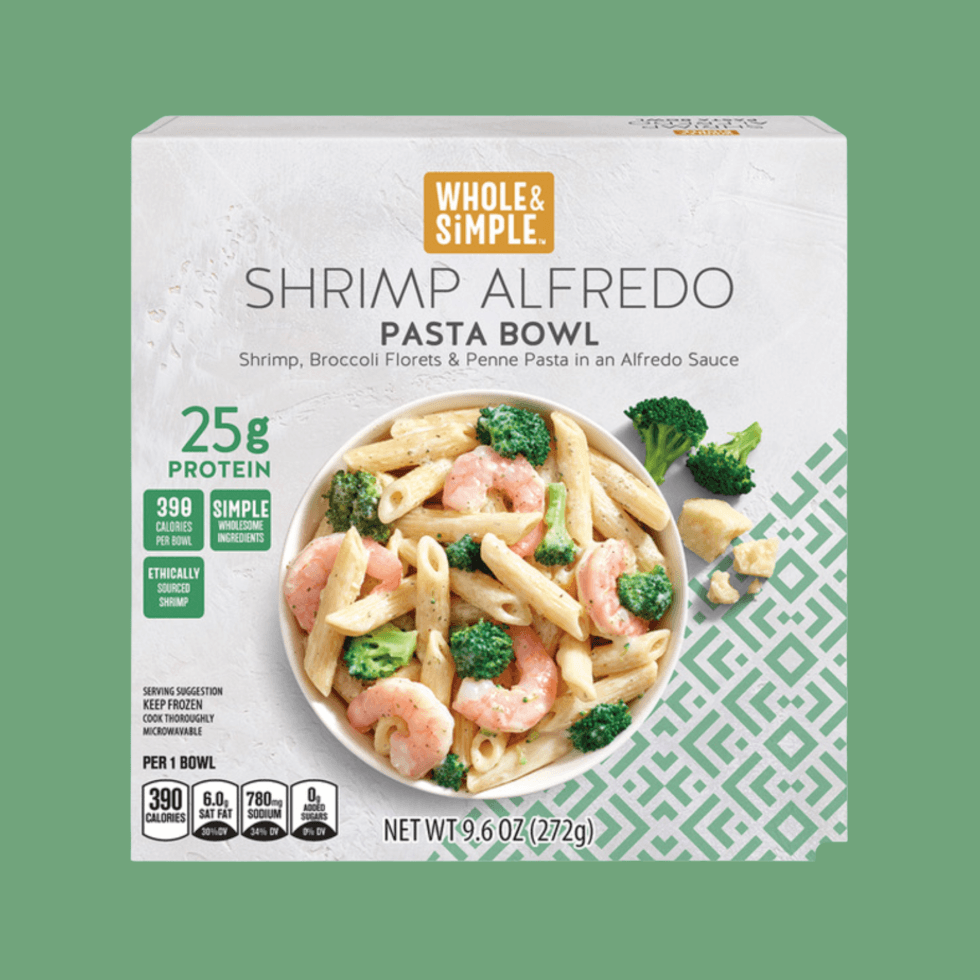 Shrimp Alfredo Pasta Bowl