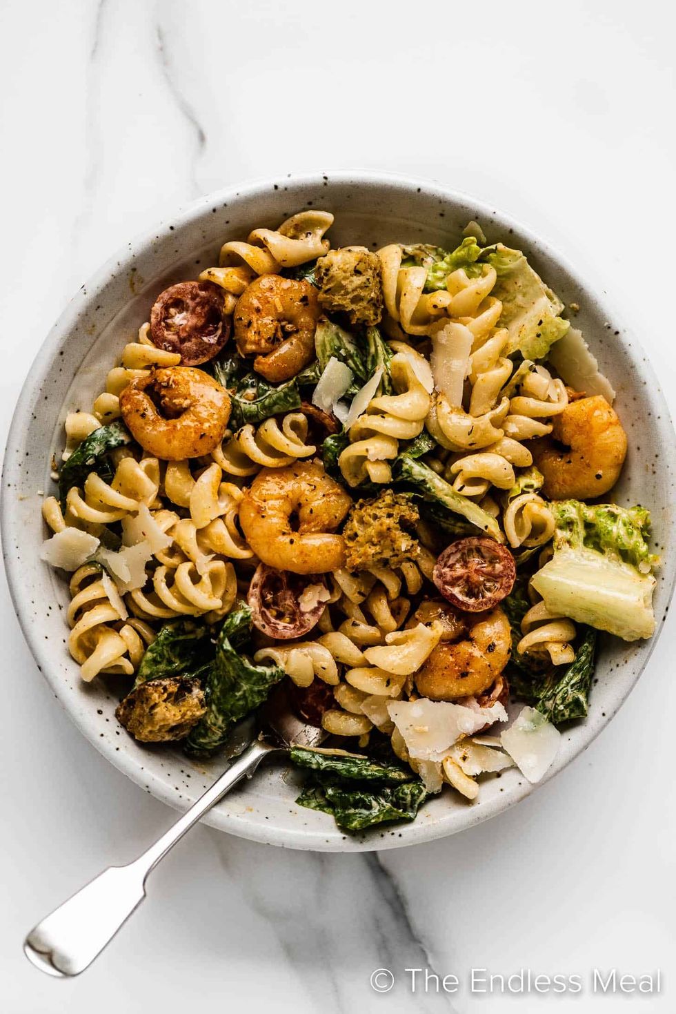 Shrimp Caesar Pasta Salad