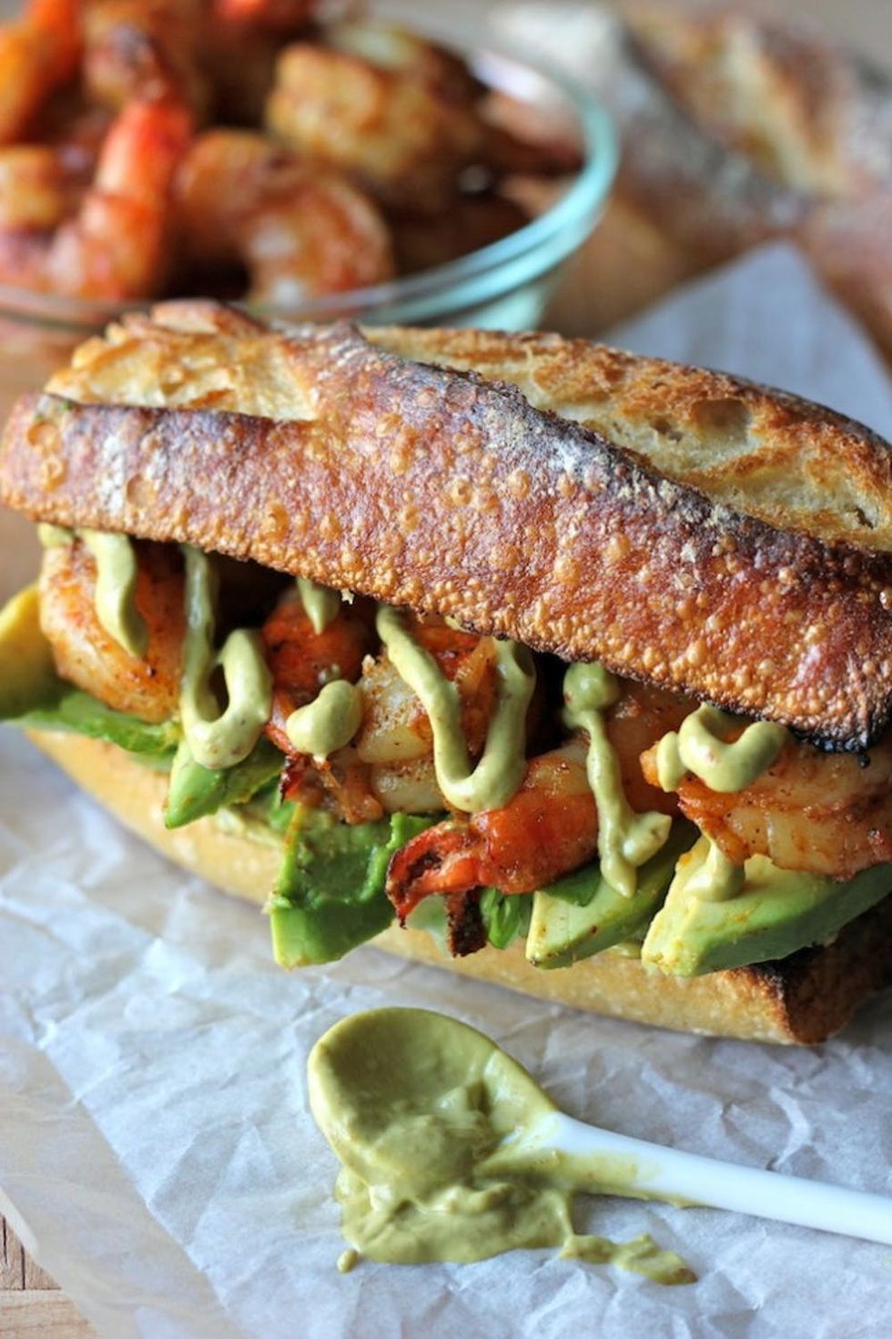 Shrimp sandwich