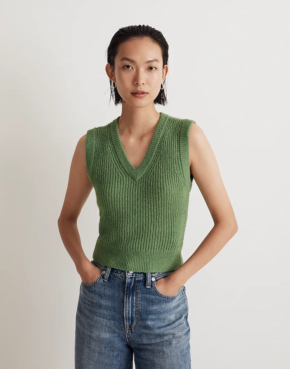 Shrunken Crop Sweater Vest