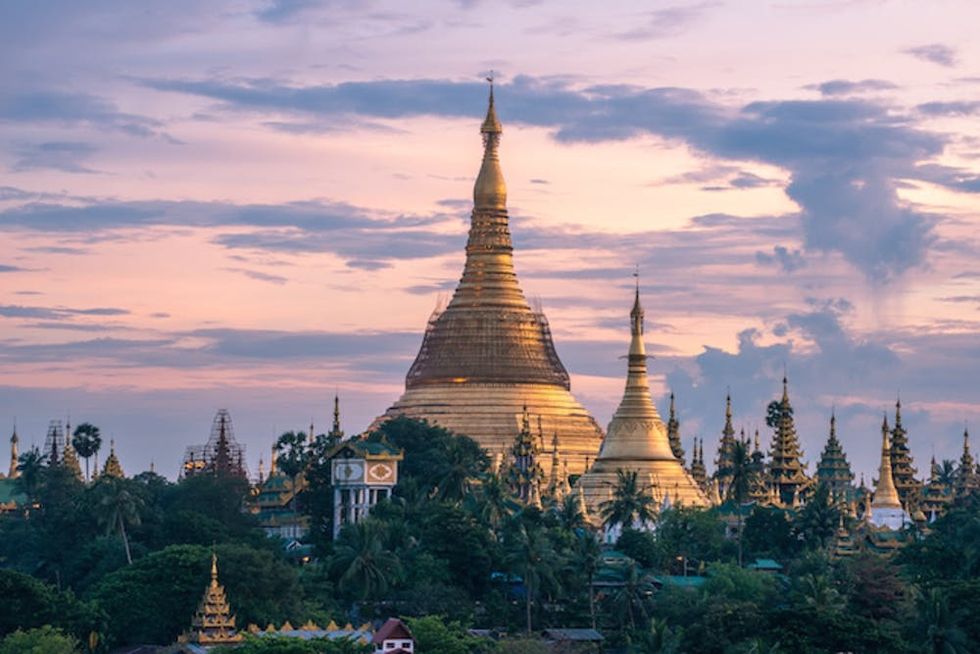 Shwedagon pagoda the heart of Yangon, Myanmar.