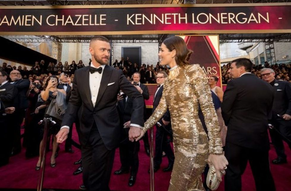 Singer/actor Justin Timberlake (L) and actor Jessica Biel attend the 89th Annual Academy Awards at Hollywood & Highland Center on February 26, 2017 in Hollywood, California.