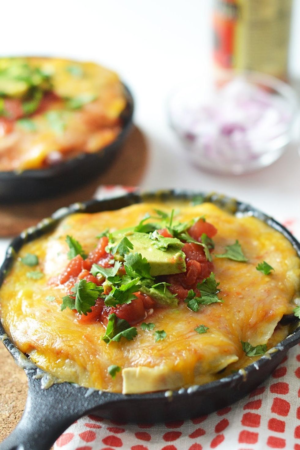 Single-Serve Veggie Enchilada Casserole