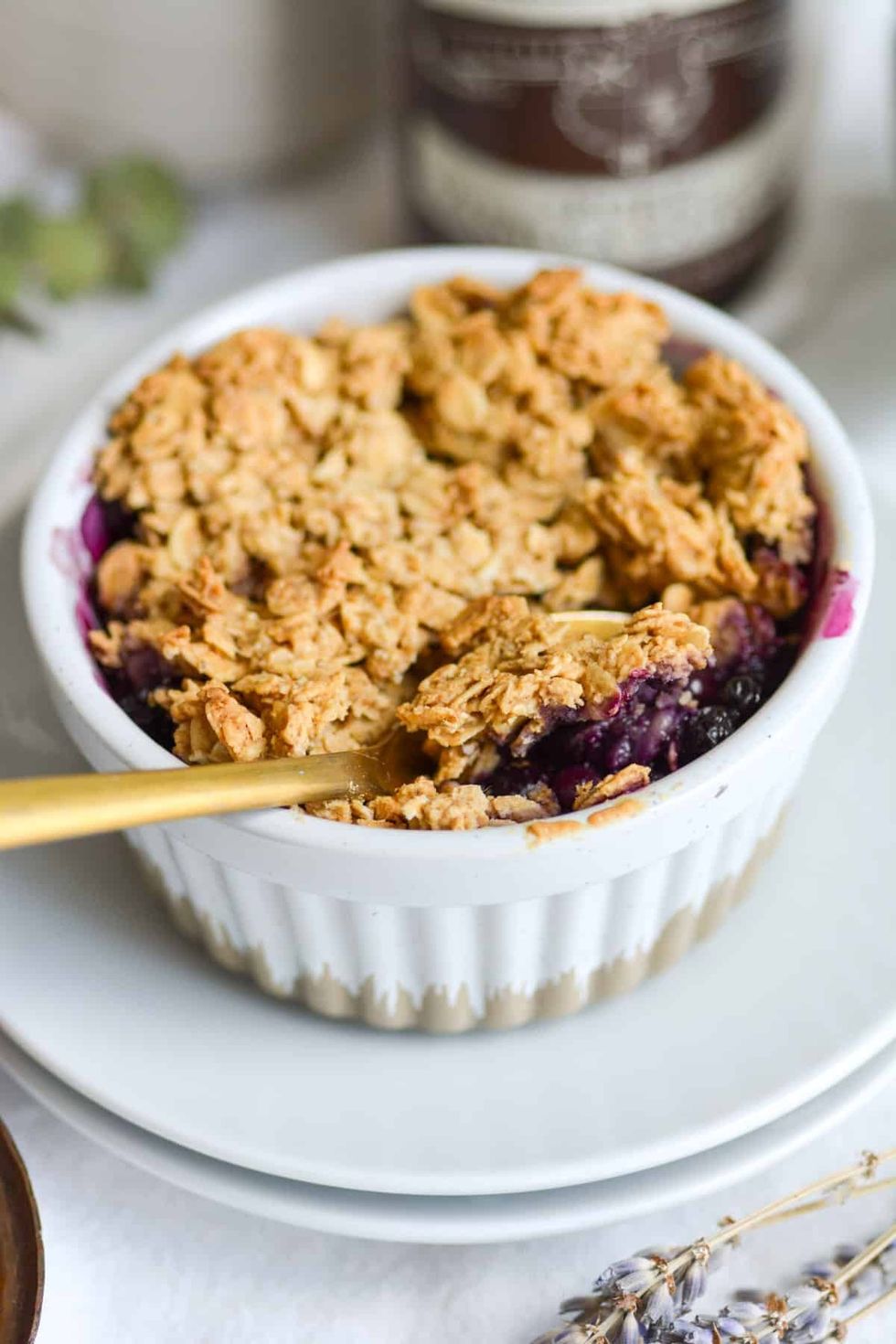 Single-Serving Blueberry Crisp