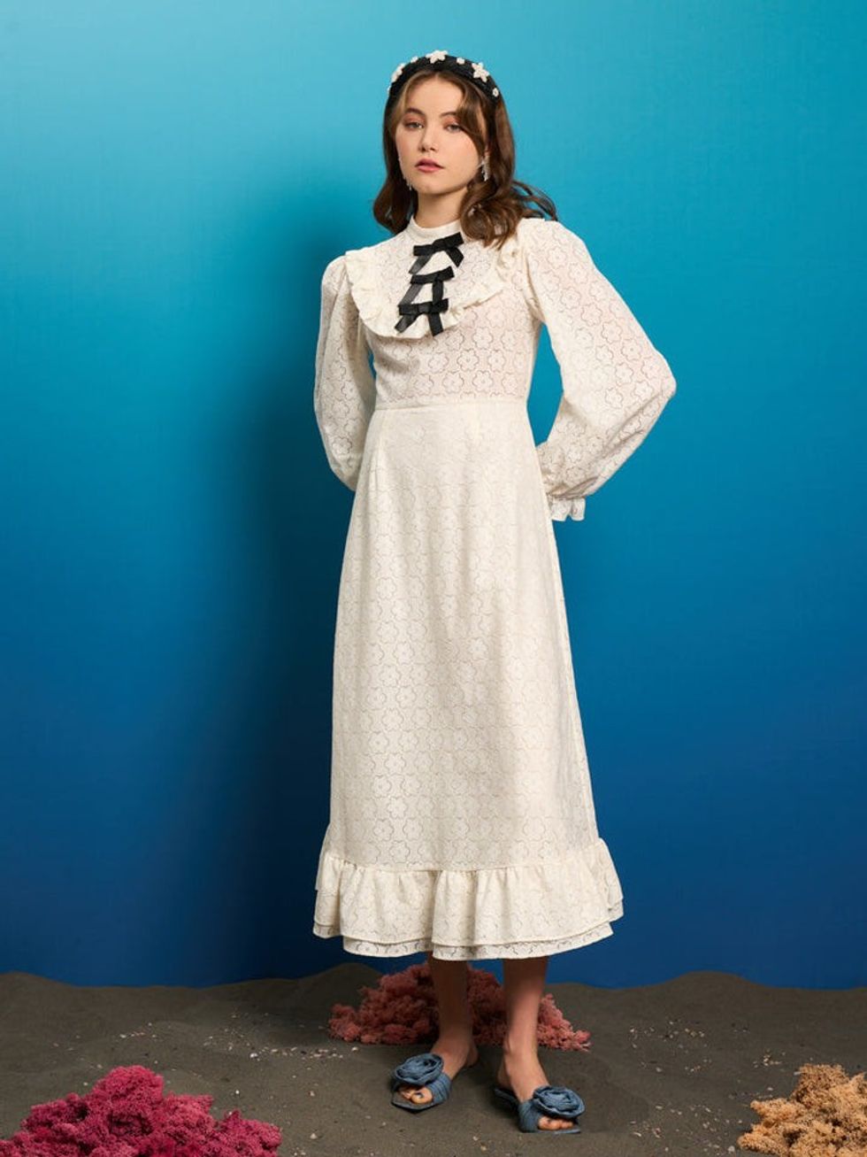 Sister Jane Neptune's Lace Midi Dress
