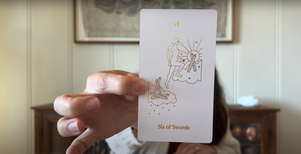 six of swords tarot card