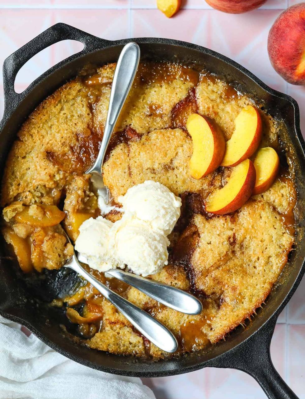 Skillet Peach Cobbler