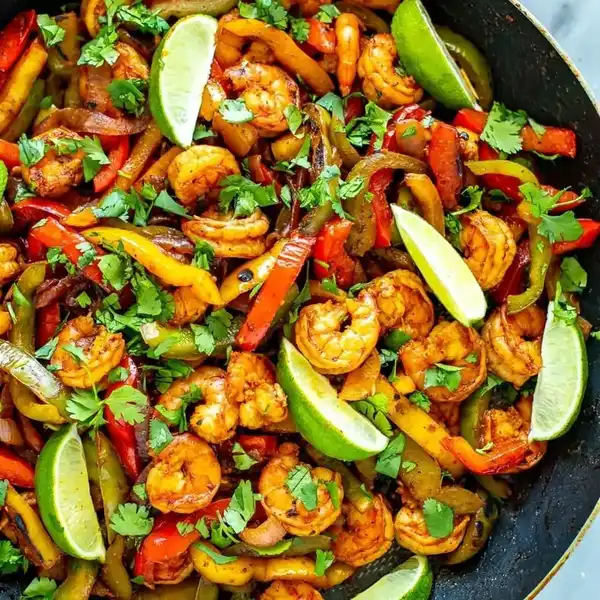 Skillet Shrimp Fajitas