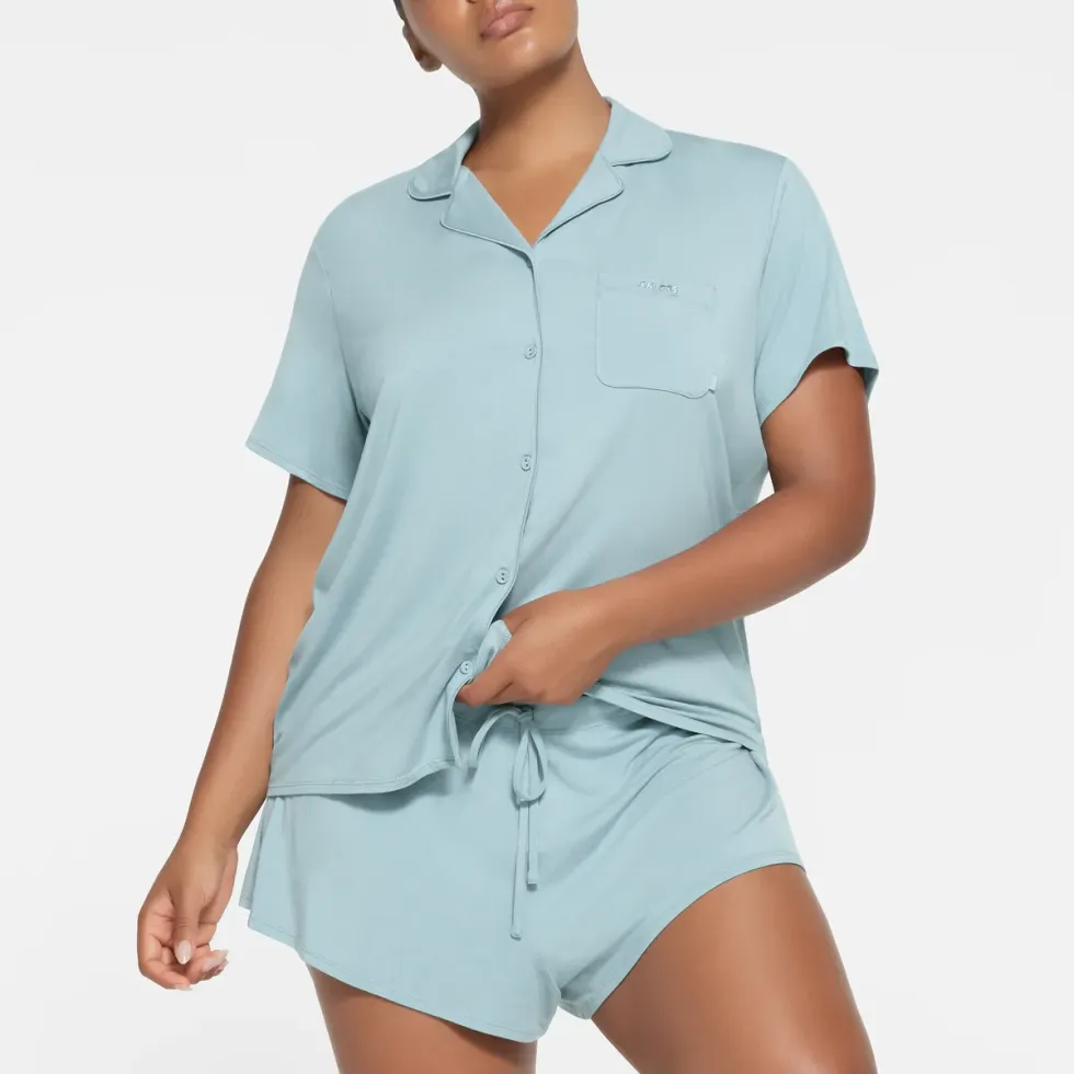 skims short sleeve pajama set