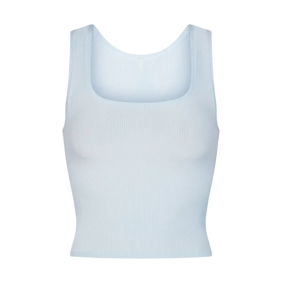 Skims Soft Lounge Tank in Celeste