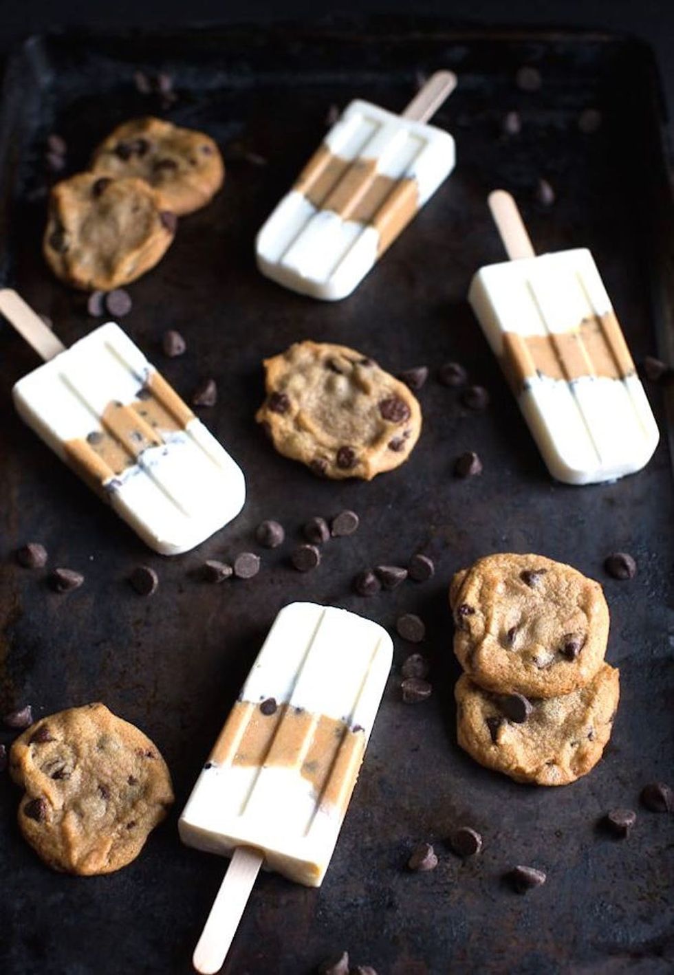 Skinny Cookie Dough Popsicles