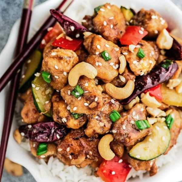Skinny Slow Cooker Kung Pao Chicken