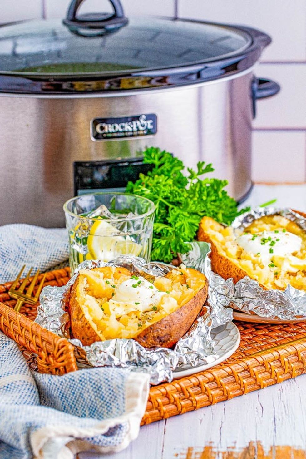 Slow Cooker Baked Potatoes