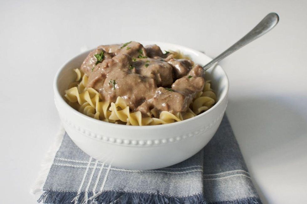 Slow Cooker Beef Stroganoff