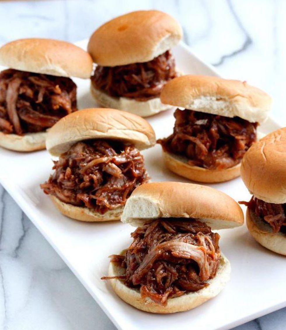 Slow Cooker Mini BBQ Pork Sliders