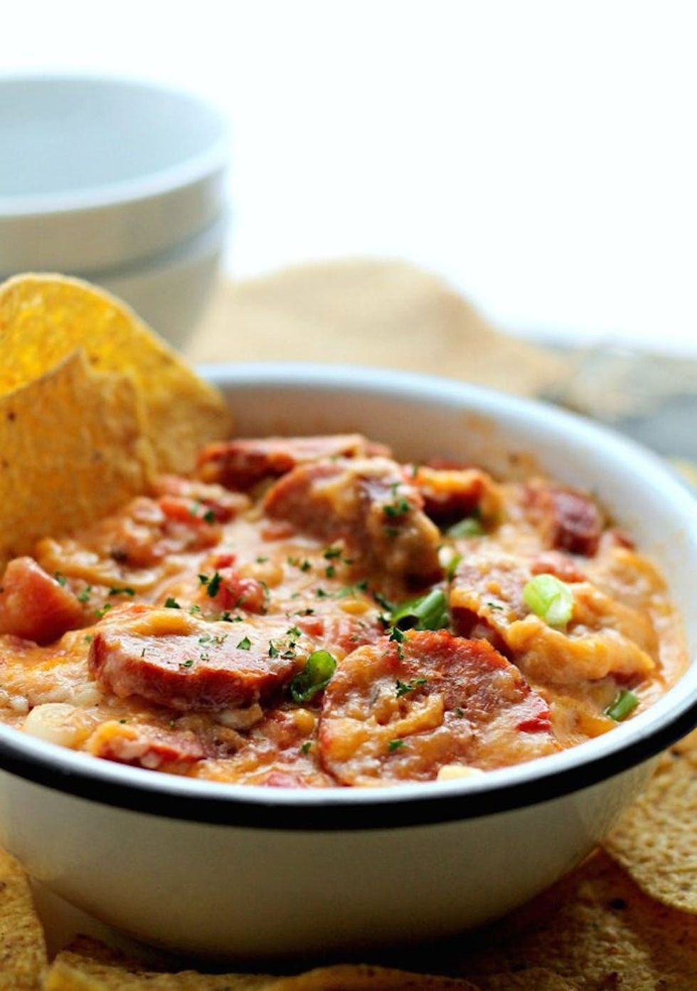 Slow Cooker Smoked Sausage and Cheddar Cheese Dip