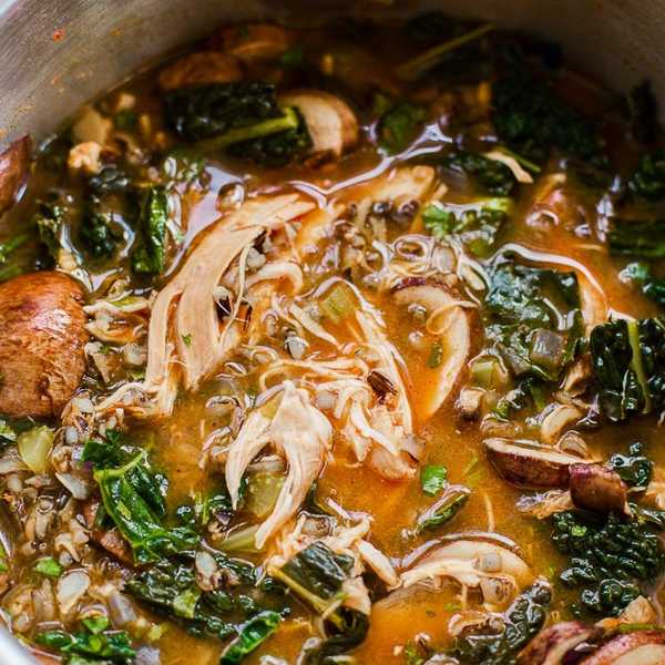 Slow Cooker Thai Chicken and Rice Soup