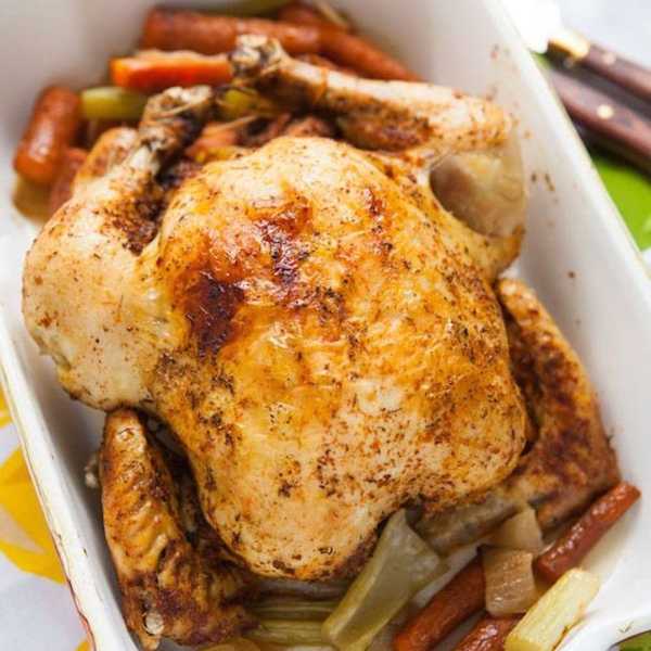 Slow Cooker Whole Roasted Chicken