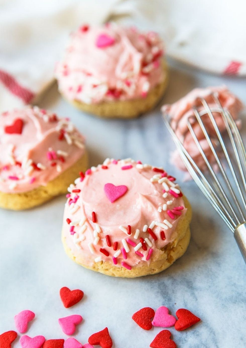 Small Batch Sugar valentines cookies