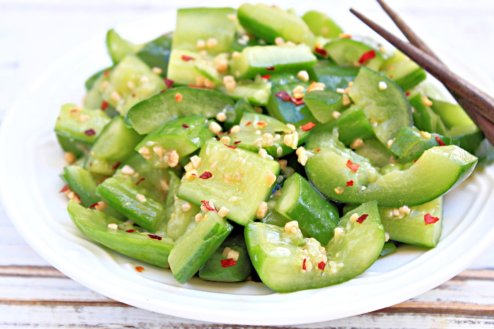 smashed cucumber salad
