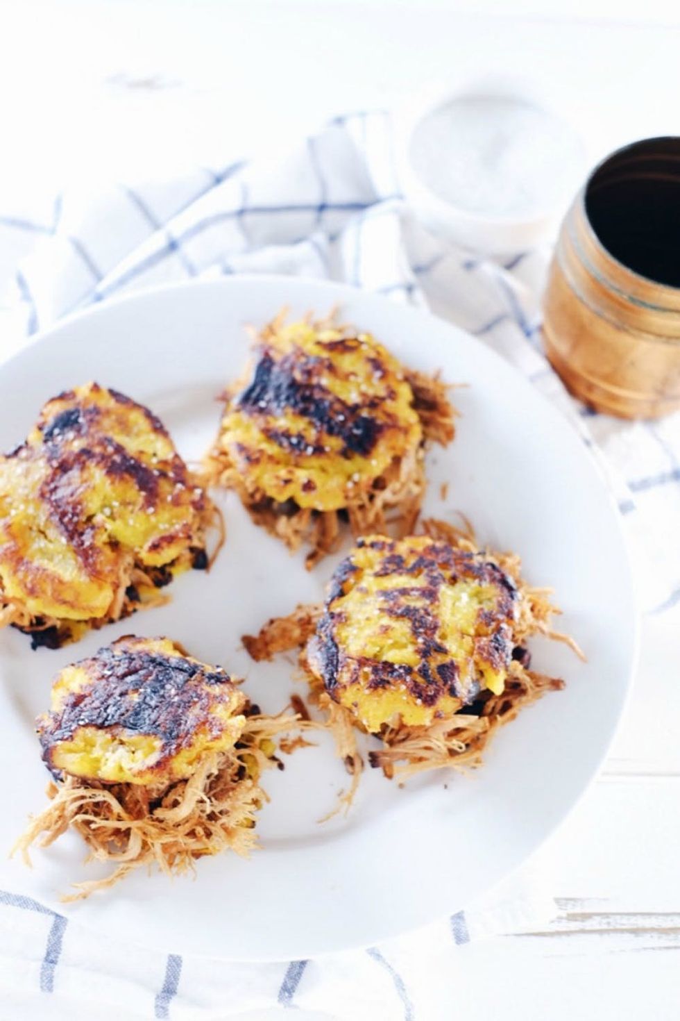 Smashed Plantain Pulled Pork Sliders