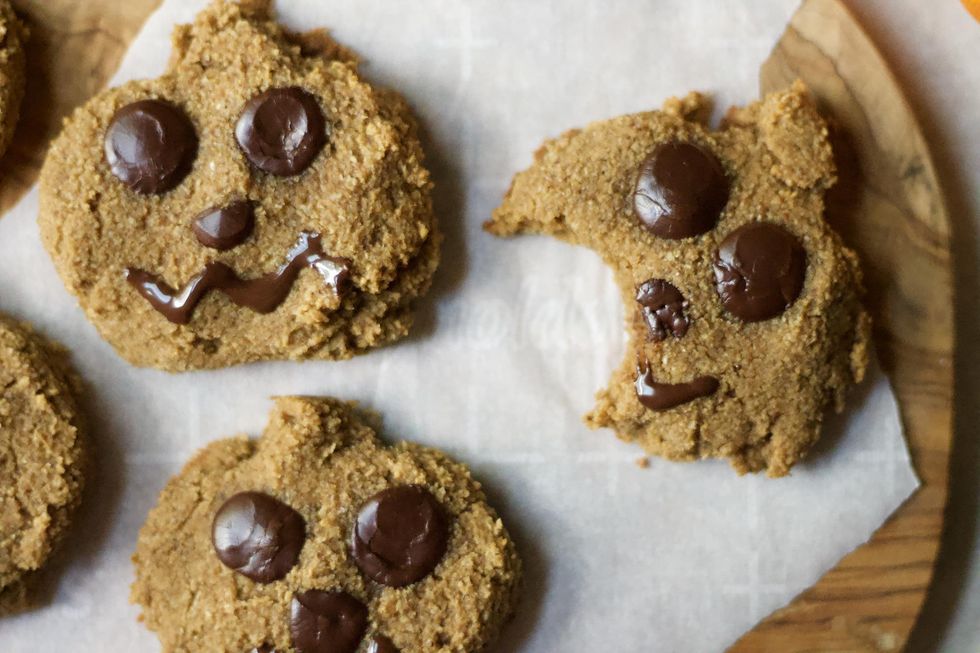 smiling chocolate chip cookies