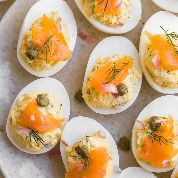 Smoked Salmon Deviled Eggs