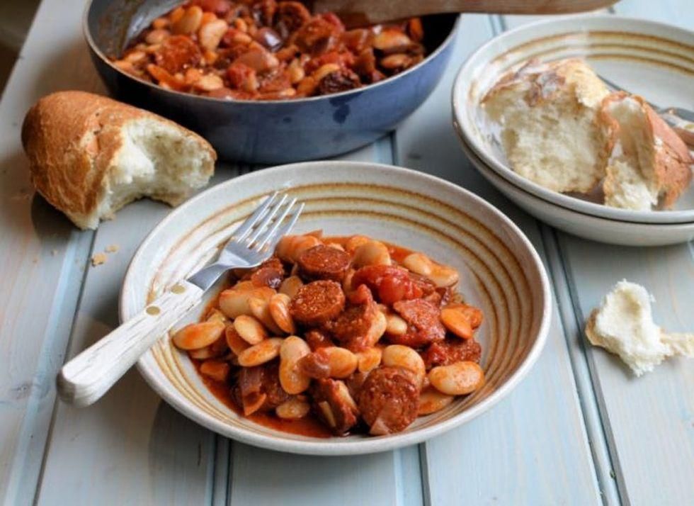 Smoky Chorizo and Butter Bean Hot Pot: