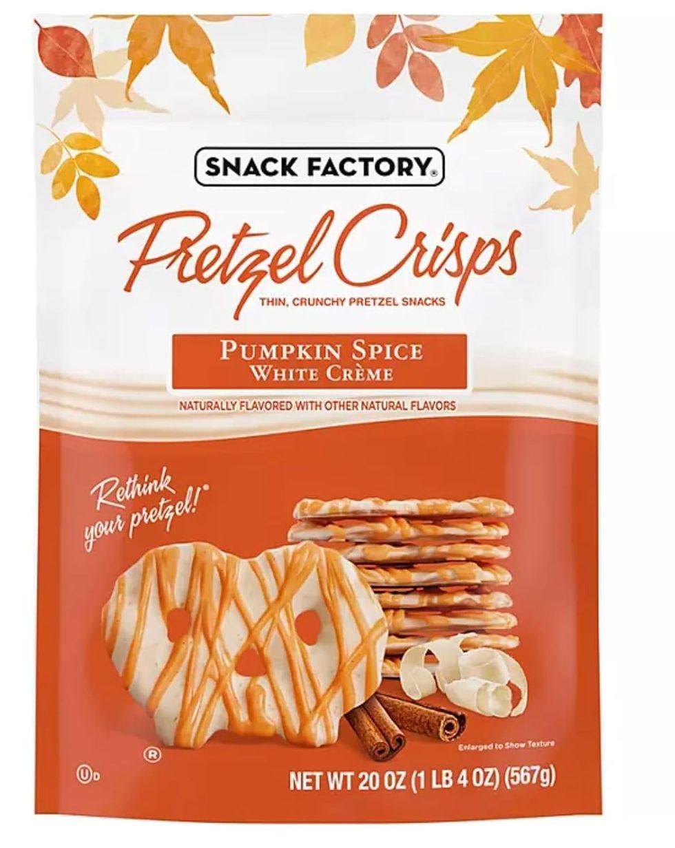 Snack Factory Pumpkin Spice White Creme Pretzel Crisps