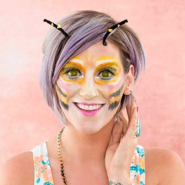 Snapchat Bee Filter Halloween makeup look