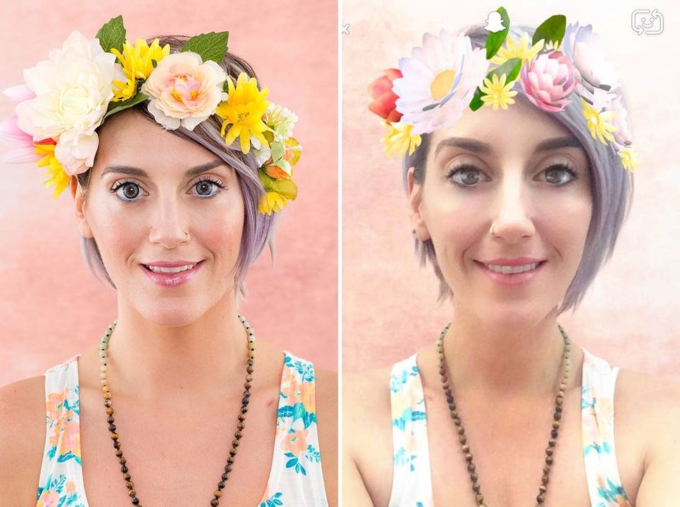 snapchat-filter-flower-crown-halloween-makeup