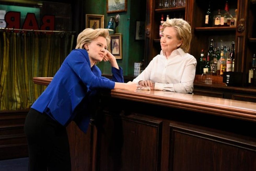 SNL Hillary Clinton and Kate McKinnon