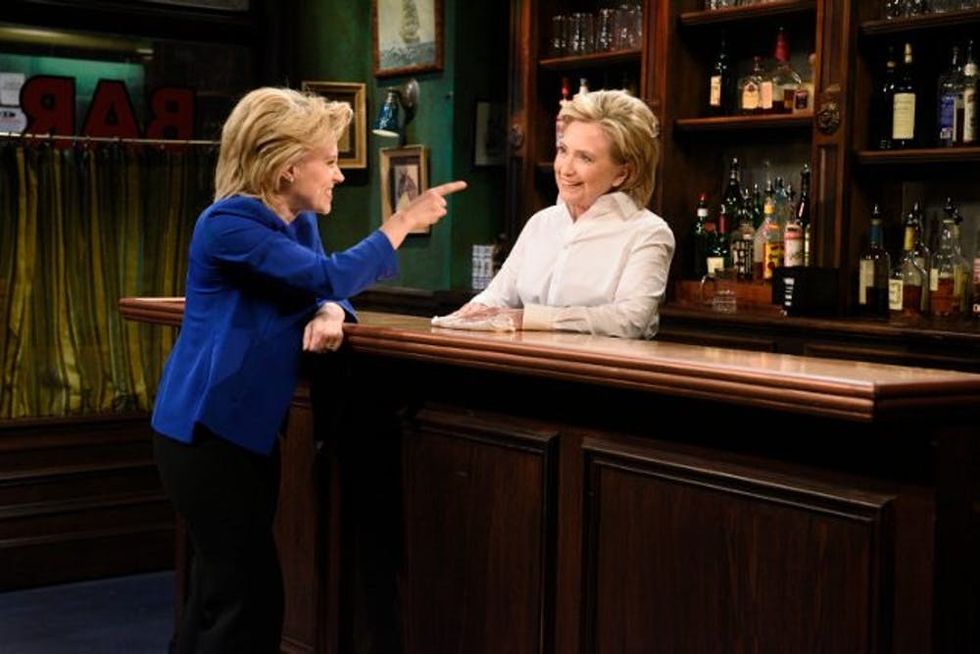 SNL Hillary Clinton and Kate McKinnon