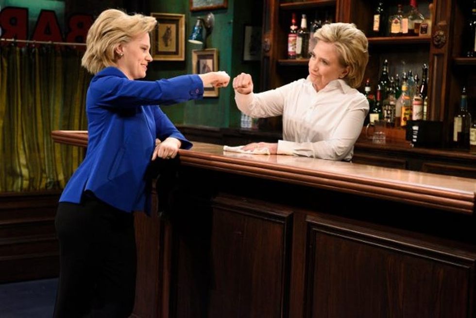 SNL Hillary Clinton and Kate McKinnon