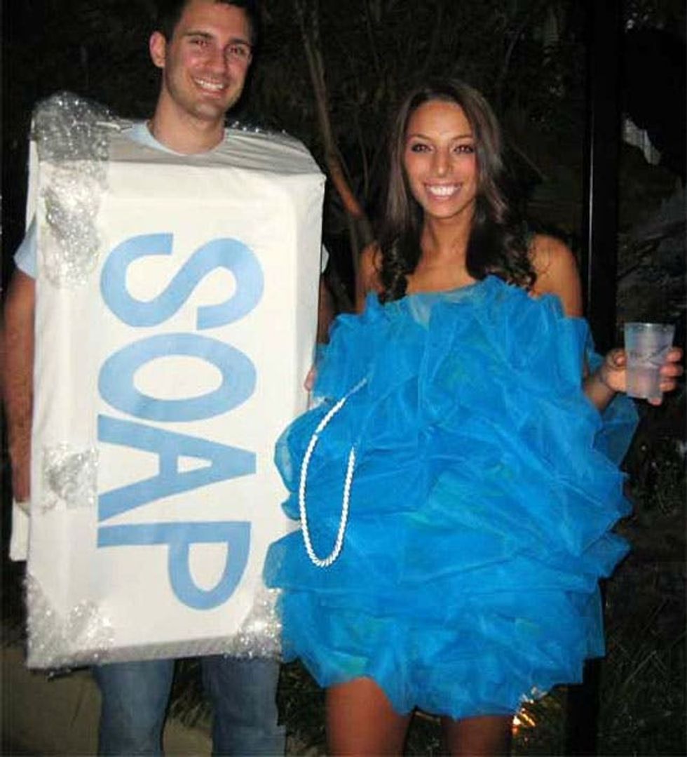Soap and Loofah DIY Couples Costumes
