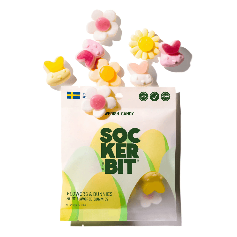 Sockerbit Easter Flowers & Bunnies Gummy Candy