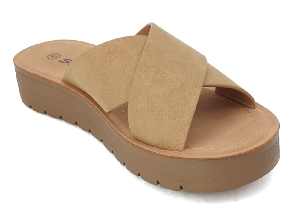 Soda Platform Crisscross Band Sandals