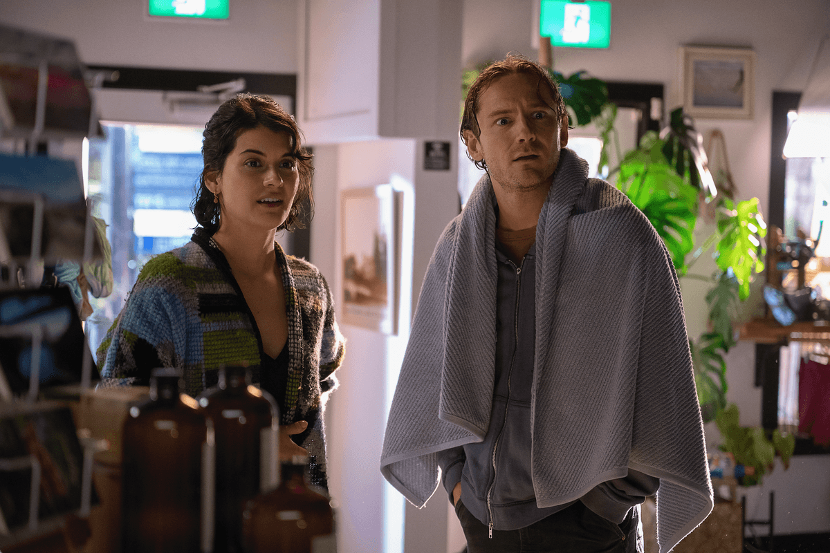 Sofia Black-D'Elia and Lewis Pullman of Remarkably Bright Creatures