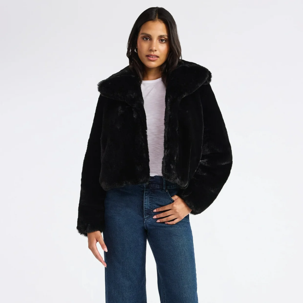 Sofia By Sofia Vergara Faux Fur Chubby Jacket