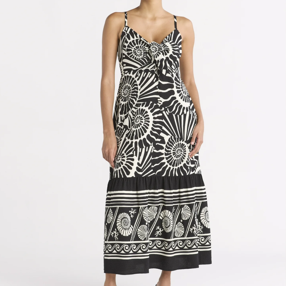 Sofia Jeans Tie Front Maxi Dress