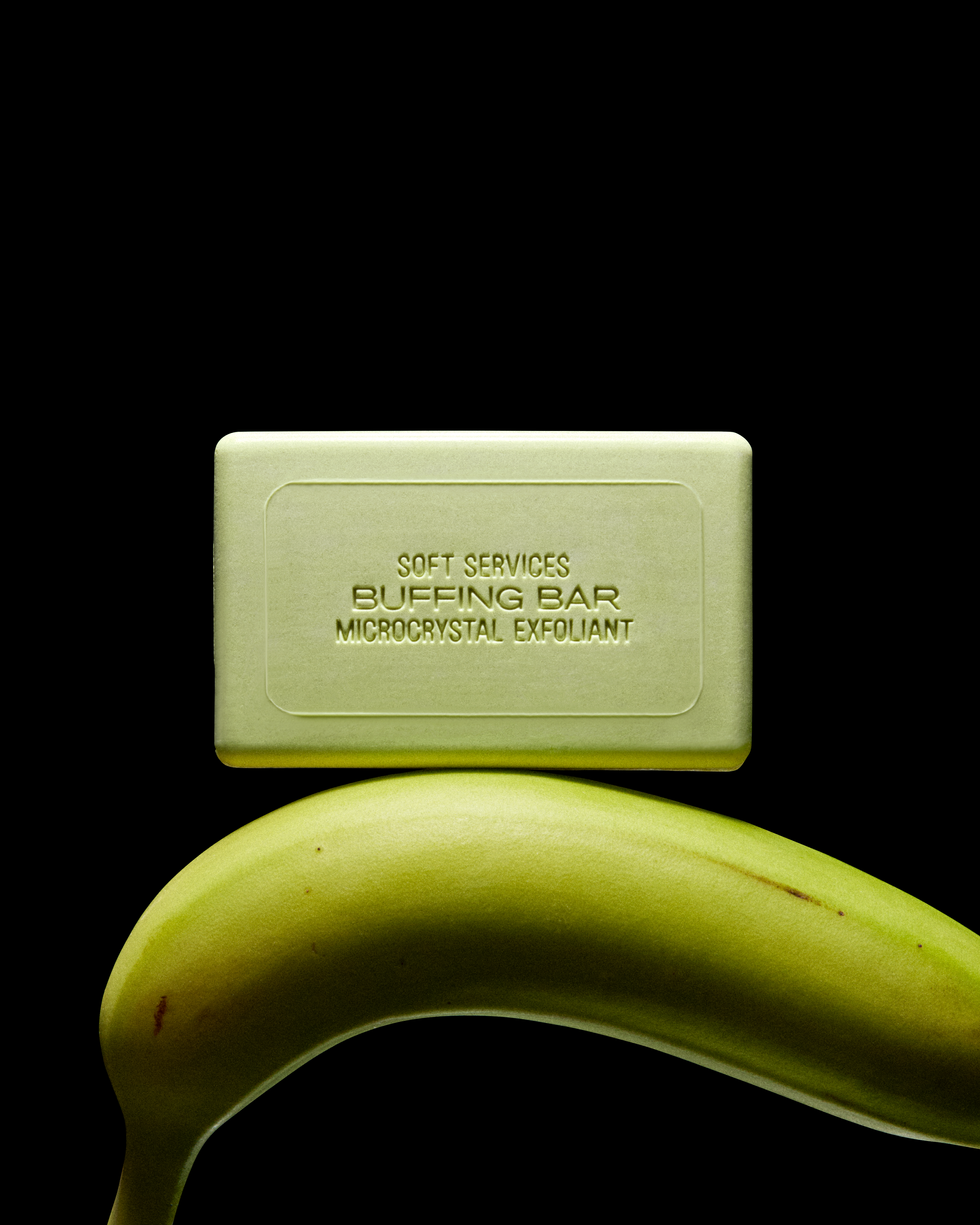 Soft Services Green Banana Buffing Bar Microcrystal Exfoliant