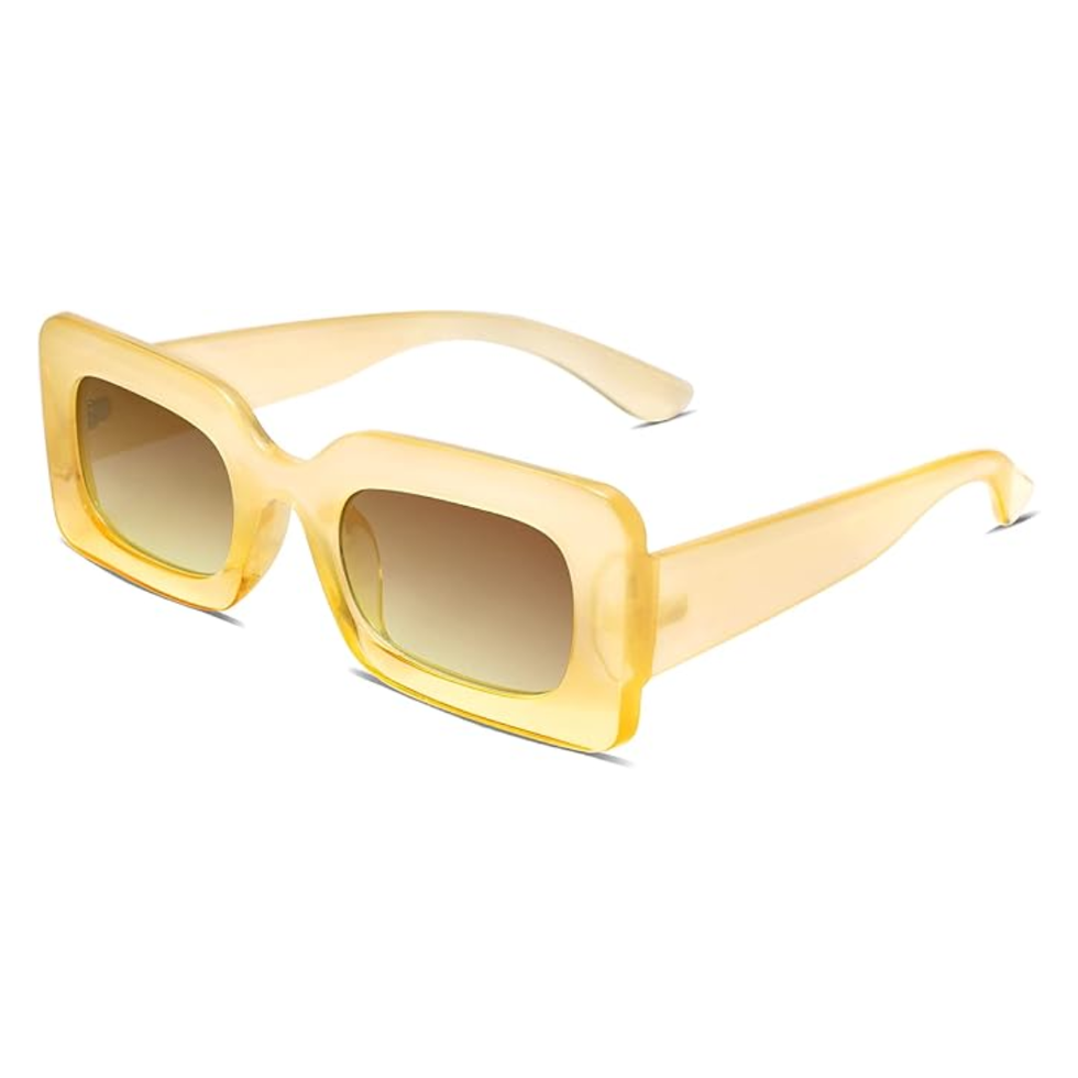 Sojos Retro Chunky Rectangle Sunglasses