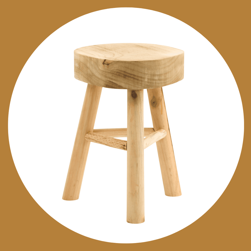 Solid Wood Plant Stand Stool