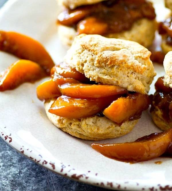 Sourdough Biscuits With Peach Preserves