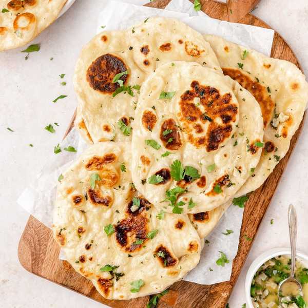 Sourdough Naan with Garlic Butter
