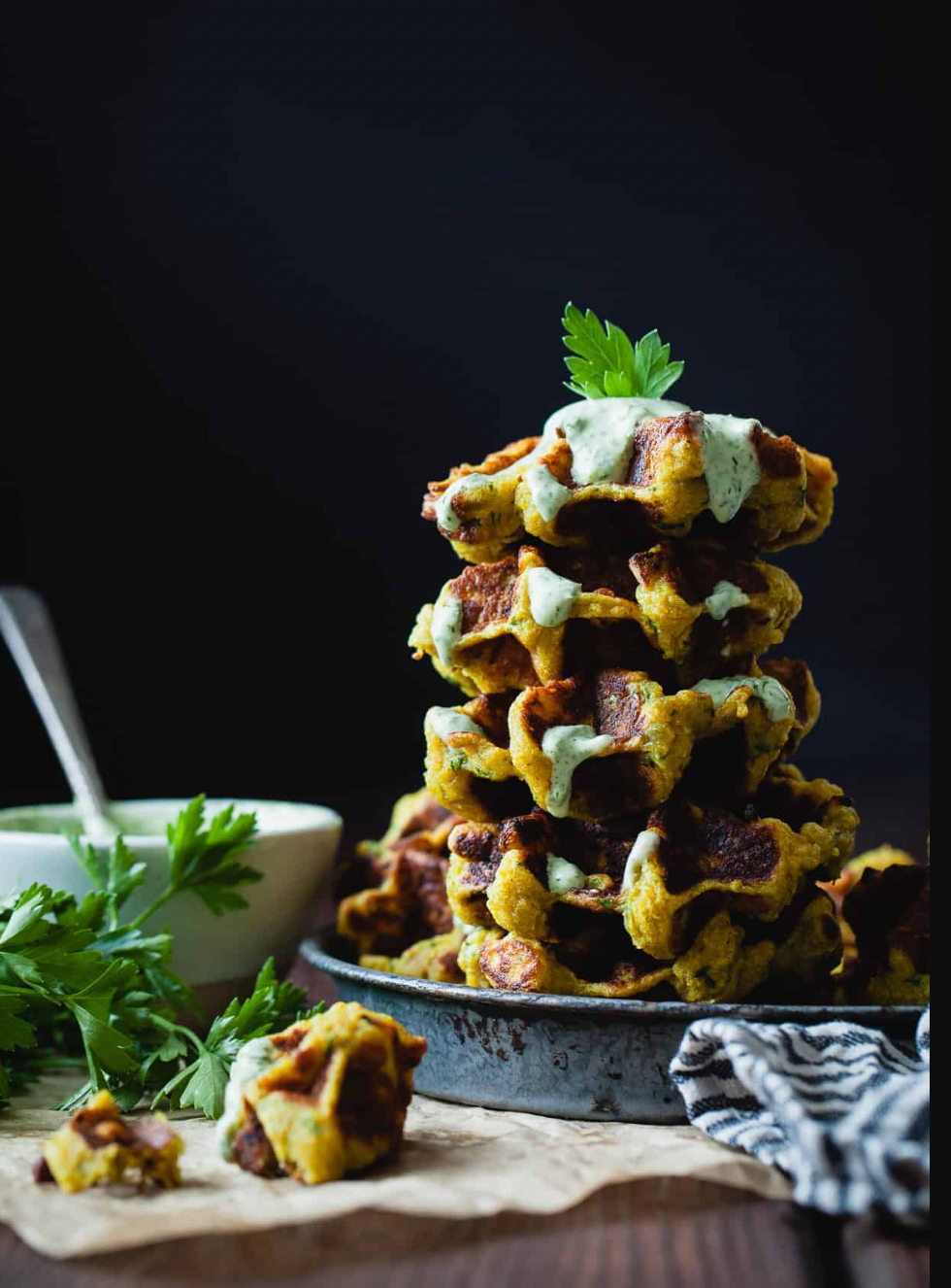 Spaghetti Squash Fritters With Dill Yogurt Sauce