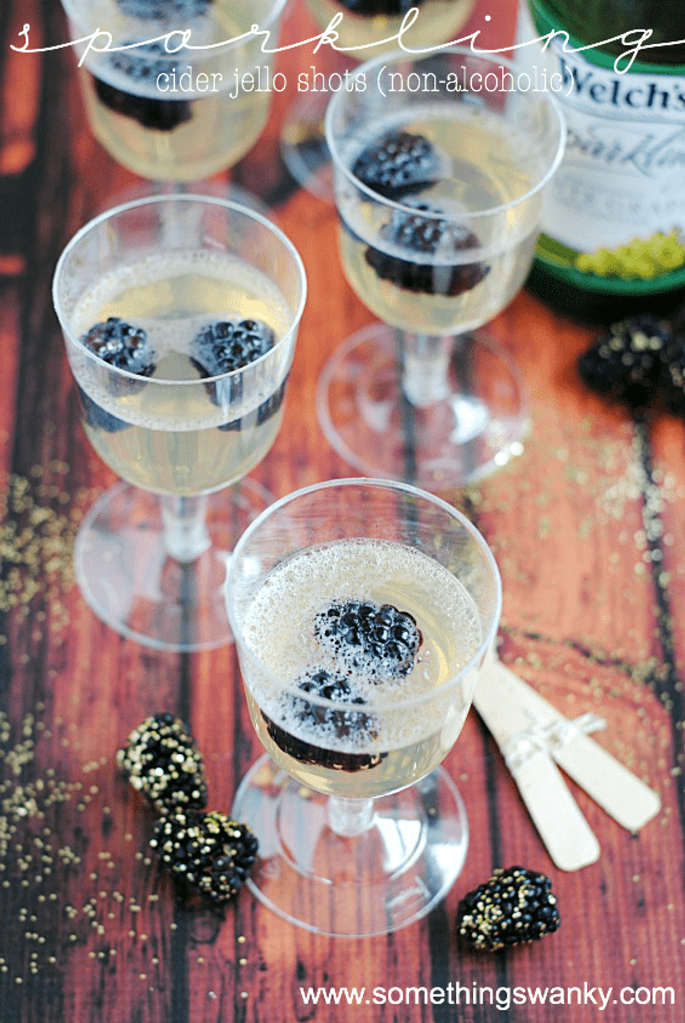 Sparkling Cider Jello Shots (Non-Alcoholic)
