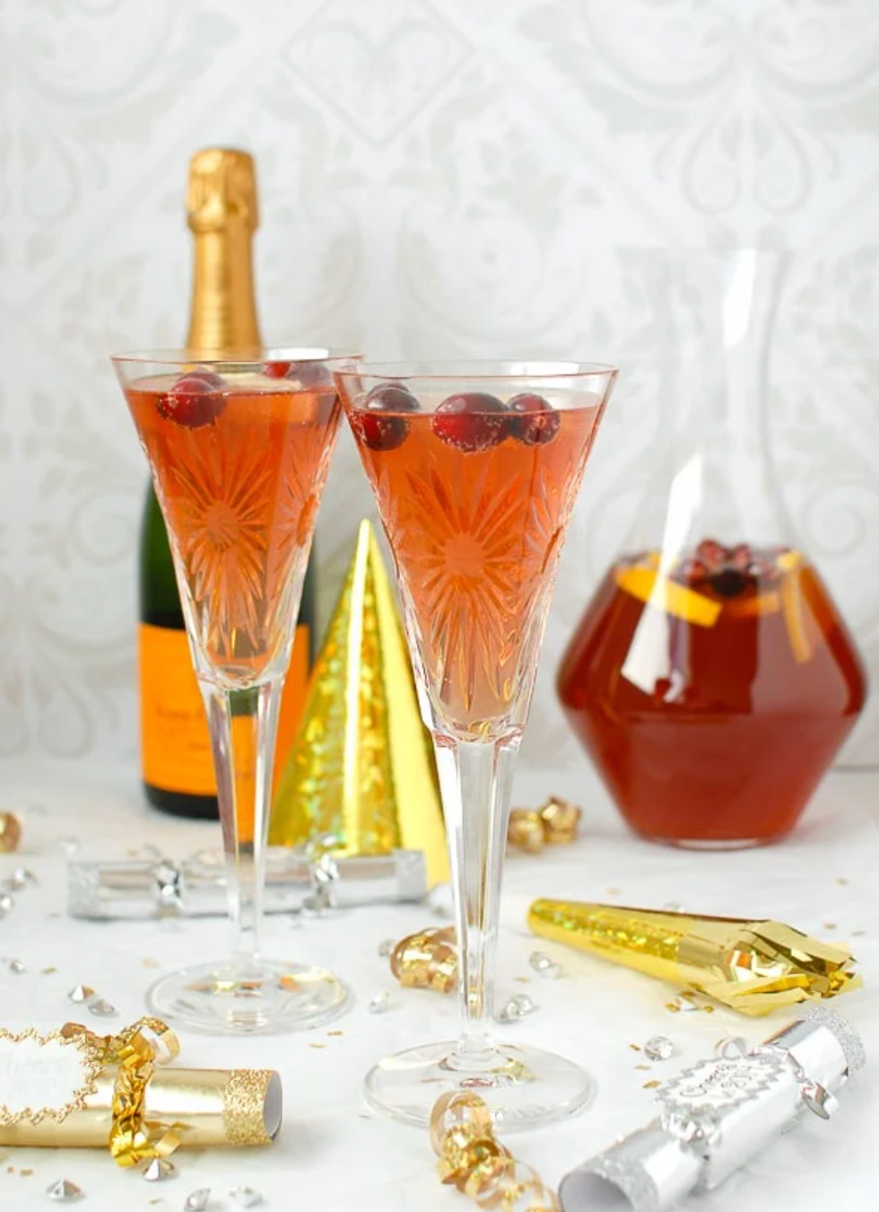 Sparkling Cranberry-Orange Champagne Punch
